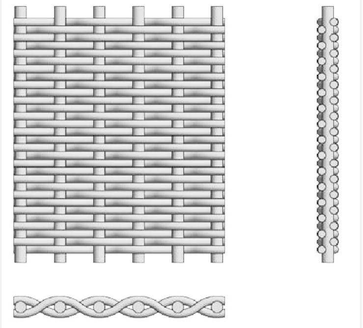 Dutch plain weave mesh 1